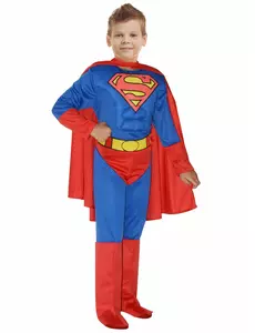 Superman™ Gespierd jongenskostuum, Maat: 10–12 jaar