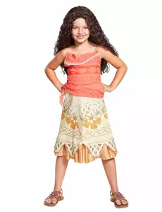 Vaiana™ deluxe meisjeskostuum, Maat: 7–8 jaar (124–136 cm)