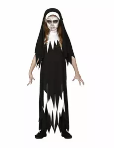 Déguisement zombie nonne fille, Taille: 5–6 ans (110–115 cm)