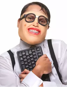Demi-Masque en latex geek adulte