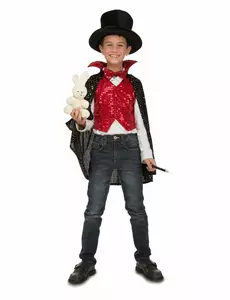 Kit déguisement avec accessoires magicien enfant, Taille: 3–4 ans (98–110 cm)