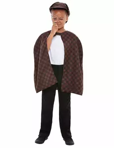 Bruin detectivepakket voor kinderen, Maat: 7–9 jaar(130/143 cm)
