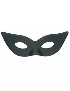 Puntig zwart halfmasker voor volwassenen