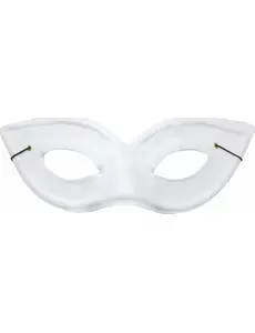Kartonnen zilver-wit oogmasker voor volwassenen