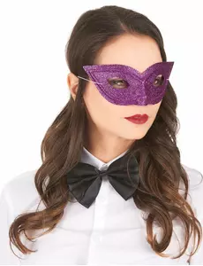 Loup vénitien pailleté violet adulte