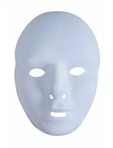 Masque blanc adulte en plastique