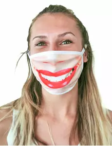 Masque cache nez imprimé rouge à lèvre adulte