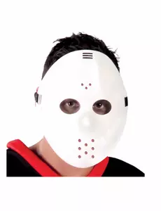 Masque de hockey blanc adulte