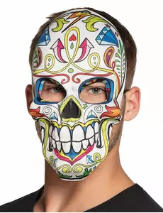 Masque dia de los muertos blanc