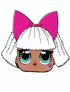 Kartonnen Diva LOL Surprise™ masker