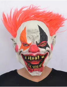 Masque latex clown de l'enfer adulte Halloween