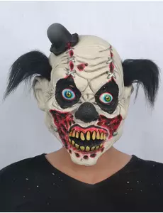 Masque latex clown sanglant adulte Halloween