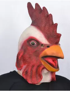 Masque latex tête de coq adulte