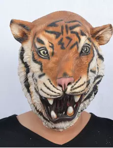 Masque latex tigre adulte