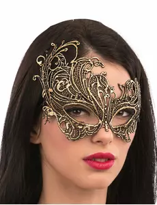 Masque or en tissu macramé adulte