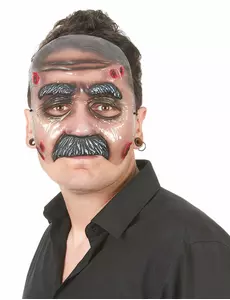 Masque transparent homme moustachu adulte