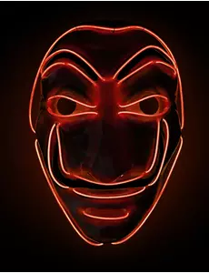 Rood LED masker bankovervaller volwassenen