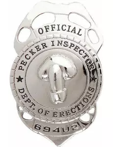 Badge policier coquin argenté