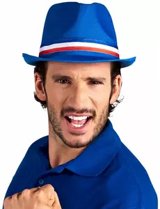 Blauwe Frankrijk supportershoed voor volwassenen