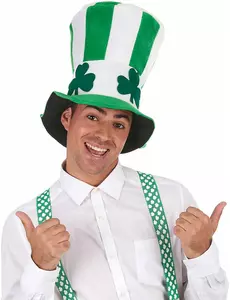 Chapeau haut de forme trèfle adulte