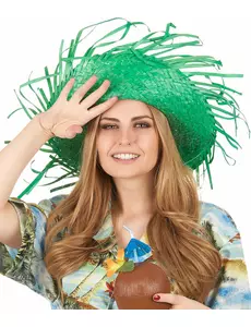 Groene Hawaii hoed voor volwassenen