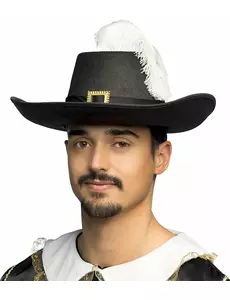 Chapeau mousquetaire noir adulte