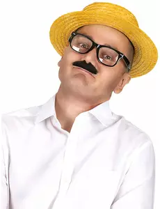 Stro hoed oranje