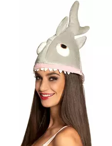 Chapeau petit requin en peluche adulte