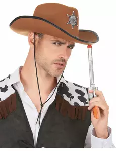 Chapeau Sherif marron adulte