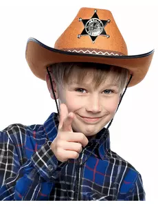 Chapeau sheriff marron pour enfant