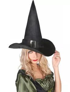 Fluwelen heksenhoed voor volwassenen Halloween