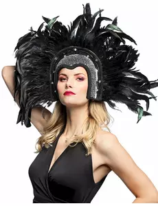 Coiffe brésilienne à plumes noires