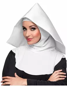 Coiffe nonne blanche adulte