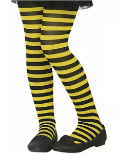 Collant rayé jaune et noir enfant