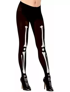 Collant squelette femme Halloween, Taille: Medium/Large