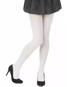 Collants opaques blancs adulte
