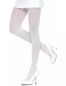 Collants opaques blancs grande taille femme