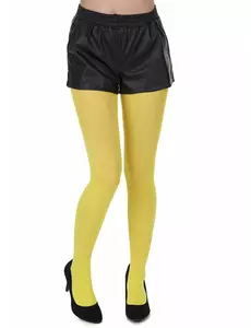 Collants opaques jaunes adulte, Taille: Medium/Large