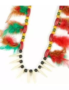 Collier indien à plumes