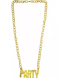 Goudkleurige party ketting voor volwassenen