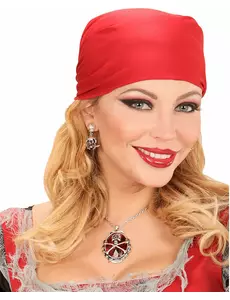 Collier pierre précieuse rouge pirate femme