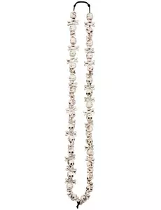 Collier têtes de mort blanches Halloween