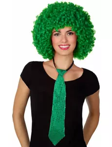 Cravate à sequins verts adulte