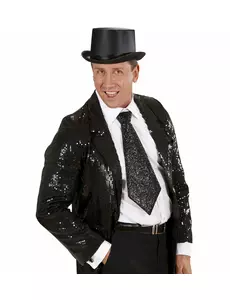 Cravate noire à paillettes adulte