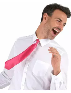 Fluo roze stropdas voor volwassenen