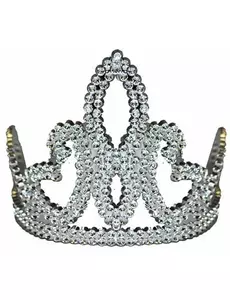 Zilverkleurig prinsessen diadeem voor meisjes