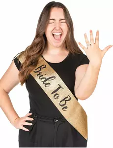 Golden Bride to Be EVJF volwassen sjaal