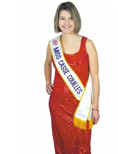 Echarpe humoristique miss casse-couilles adulte