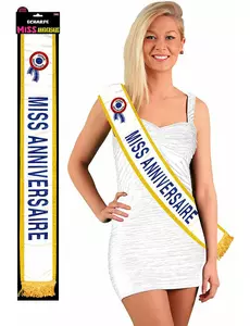 Blauwe sjerp Miss verjaardag