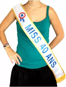 Blauwe Miss-sjerp 40 jaar